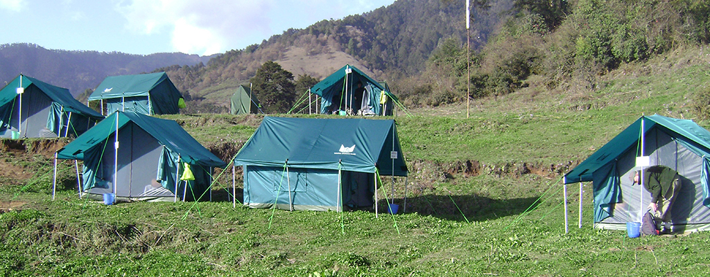 bhutan trek page tents
